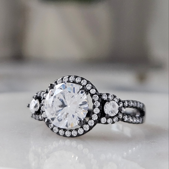 Charmed Aroma Black Gold ring, size 7, 925 Sterling Silver - Picture 2 of 5